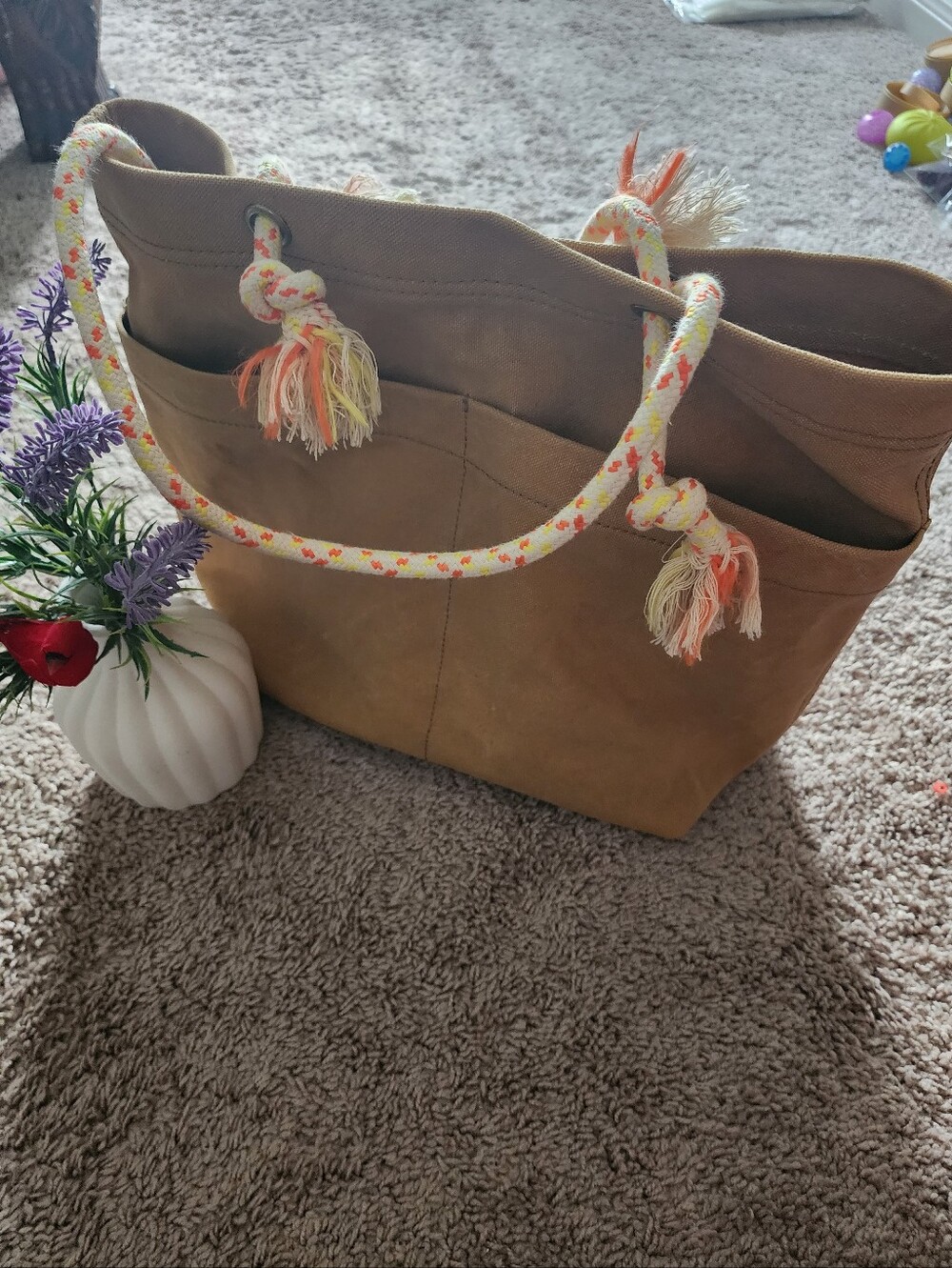 Madewell Canvas Rope-Handle Tote Bag in Tan